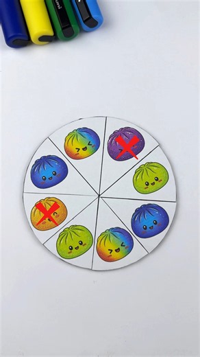 Squishy Dumplings Amazing Cardboard Find correct Piece Magic puzzle game #squishy #dumplings #art