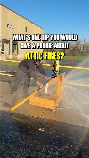 🔥 ATTIC FIRE TACTICS: What’s one tip you’d give a probie? #firefighter #nozzle