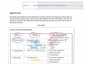 F.2 Listening Exercise 1 Task 2