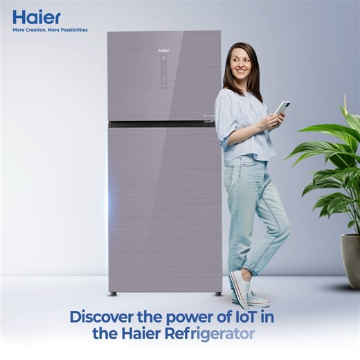From keeping your veggies fresh to managing your food with IoT, the Haier Refrigerator is your ultimate smart home upgrade. Perfect cooling, advanced features, and unmatched convenience, all in one! #Haier #HaierRefrigerator #MoreCreation #MorePossibilities | Haier