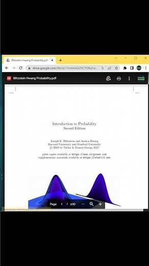 BEST FREE probability cheatsheet and textbook #shorts