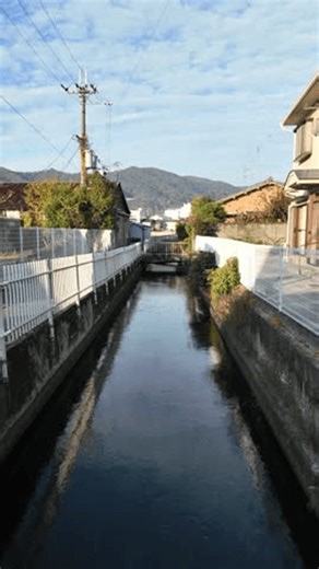 clip-3985688497-peaceful-water-canal-between-traditional-japanese-houses