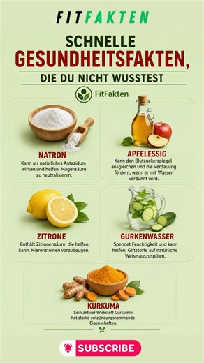Schnelle Gesundheitsfakten, die du kennen solltest 🌿 | 5 einfache Tipps für deinen Alltag #FitFakten