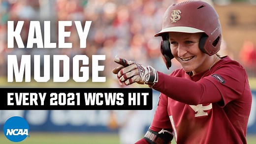 All 14 hits from Kaley Mudge's record-breaking 2021 WCWS