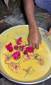 116K views · 90 reactions | Crispy Gulab Pakoda By Village Style  | Factory Made India | Facebook