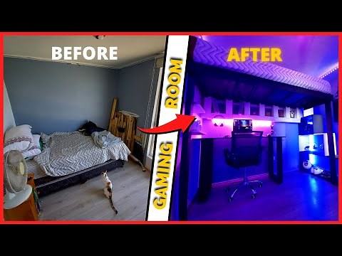 2025 🎮HABITACIÓN GAMER CASERA😱 BAJO PRESUPUESTO /LOFT BED/ ESCRITORIO GAMER/ CÓMO HACER CUARTO GAMER