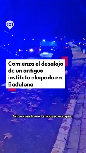 101TV on Instagram: "🚓Los Mossos d’Esquadra inician el desalojo del antiguo instituto B9 de Badalona (Barcelona), convertido en un asentamiento ocupado, este miércoles desde las 8 horas, informan en un comunicado. El desalojo se realiza en respuesta a la demanda del Ayuntamiento de Badalona a Mossos d’Esquadra, mediante resolución judicial, «que autoriza la entrada y ejecución del Acuerdo de Gobierno del referido Ayuntamiento para recuperar la propiedad». 📲Más en 101TV.es #Mossos #Badalona #In