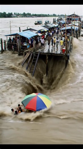 Taveel Ahmad | The Pier That Collapsed Into a Whirlpool 🌊😱 #PierCollapse #Whirlpool #NatureDisaster #CaughtOnCamera #TerrifyingMoments #Abyss... | Instagram