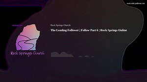 For a lot of people, the Christian life can start to feel like a long game of "Jesus Says": Jesus says pray.Jesus says give.Jesus says go to church. But when you look more closely, you discover that Jesus’ invitation to his first-century audience was an invitation to relationship. And it began with a simple request—Follow Me. Join us as we journey through the Gospels, tracing the teachings of Jesus on what it really means to follow. | Rock Springs Church
