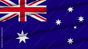 Australia flag waving animation unique glasslike 4K waving flag animation of the australian flag great for celebrating events and celebrations of australia