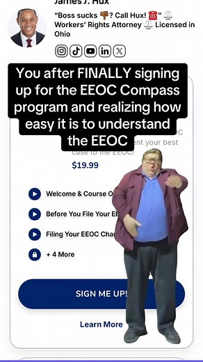 The EEOC Compass is for you if you want to; put together your best case, and join a community of people going through the process too! #discrimination #eeoccompass #workersrights #memecut #meme | Attorney Hux