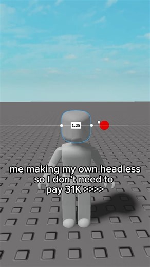 How My Fake Headless Works (I Didn’t Spend 31K Robux!) 😱 #roblox #robloxavatar #shorts
