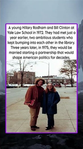 A young Hillary Rodham and Bill Clinton at Yale Law School in 1972