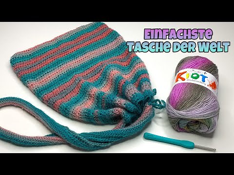 Einfachste Tasche der Welt Häkeln Fächer Bag