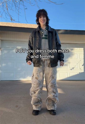 there’s endless ways to customize your avatar. why limit yourself? #genderfluid #theythem #transmasc #outfit #transition