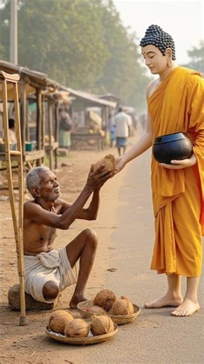 85-Year-Old Man Gave His Last Coconut to Buddha… His Life Changed Forever – Gautam Buddha Miracle
