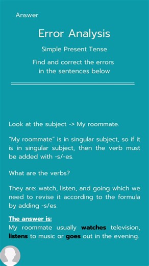 Error Analysis: Simple Present Tense, Part 1 #fyp #englishonlinelearning #zoomonlinecourse #zoomonlineclass #englishonline #englishonlinelessons #grammarlesson #zoomenglishcalss