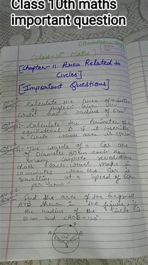 #class 10 maths important question #maths chapter 11 important question class 10 #board exam 2026