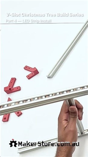WLED Strip Install in V-Slot: Shaping the Christmas Tree Lights (Part 4/6)