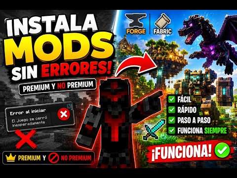 Cómo INSTALAR MODS en Minecraft Java (Premium y NO Premium) ⚡ SIN ERRORES 2026!!!