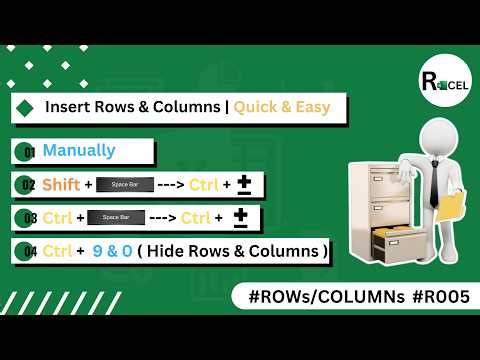 Insert Rows & Columns in Excel | Quick & Easy | Rxcel R005