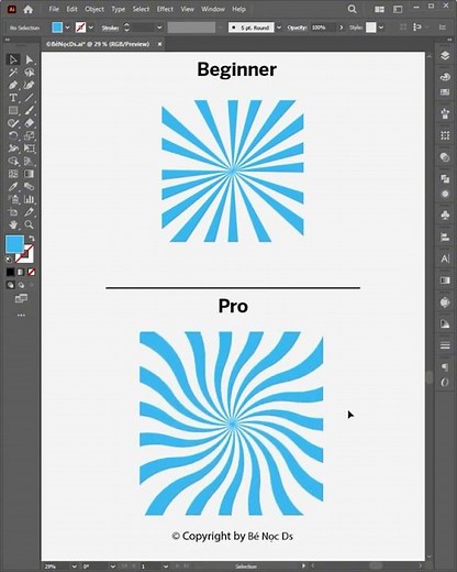 Illustrator Tutorial 2026 | How to create Sun Rays in Illustrator #benocds #illustrator #design