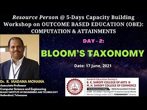 Outcome Based Education (OBE): Computation & Attainments | Day-2: Bloom's Taxonomy