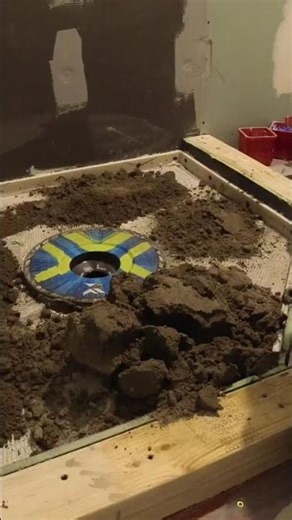 Bathroom shower mud work