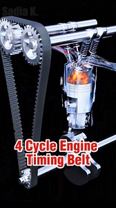 914K views · 13K reactions | 4-Cycle Engine Timing Belt (Explained) In a 4-cycle engine, the timing belt synchronizes the rotation of the crankshaft and camshafts to ensure the valves open and close at precisely the right moments during the intake, compression, power, and exhaust strokes. #engineering #crankshaft #camshaft #engines #mechanic #automotive #cvt #timingbelt | Yusuf Mulla | Facebook