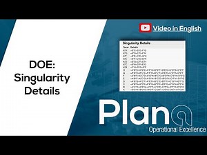 DOE: Singularity Details in JMP