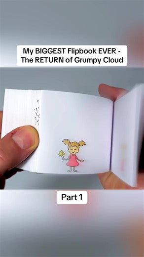 My BIGGEST Flipbook EVER - The RETURN of Grumpy Cloud #trending #viral #fyp