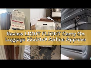 Review LIGHT FLIGHT Carry On Luggage 22x14x9 Airline Approved, Durable Hard Shell Carry On Suitcases