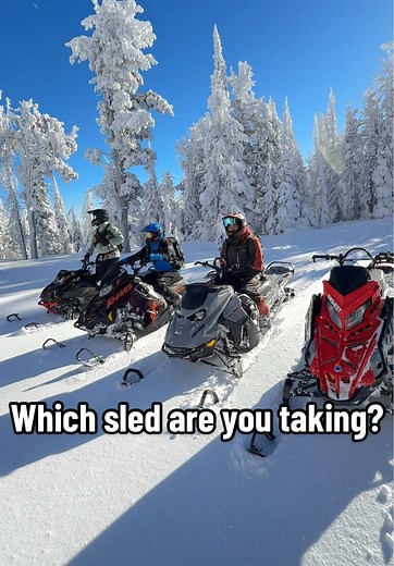 Take your pick. #snowmobile #snowest #arcticcat #skidoo #Polaris