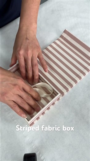 Coming up with these striped fabric presentation boxes☺️