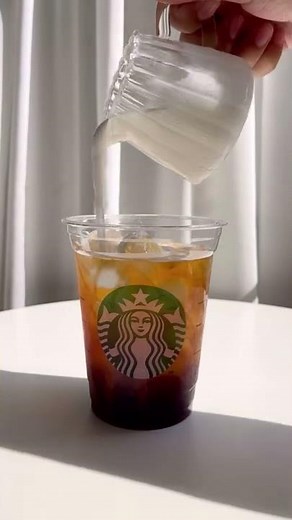 Iced Caramel Americano with Liquid Whip Cream | My Favorite Starbucks Recipe | w_homecafe