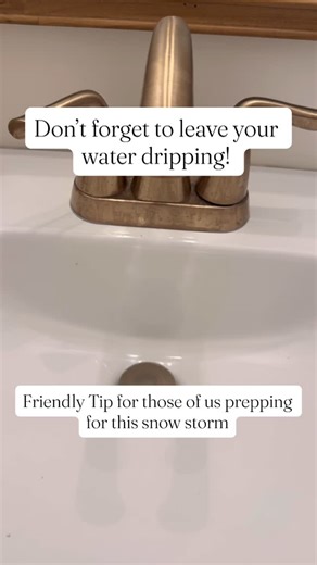 Kera Campbell | VA Realtor | Friendly Reminders💛 1-leave the water dripping in your faucets to help prevent freezing water 2-if you’ve got heat lamps that you use... | Instagram