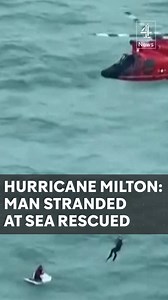 74K views · 742 reactions | A man clinging to a cool box around 30 miles off the Florida coast was rescued by the US coast guard on Wednesday. Just hours later, Hurricane Milton hit Florida's west coast. | Channel 4 News | Facebook