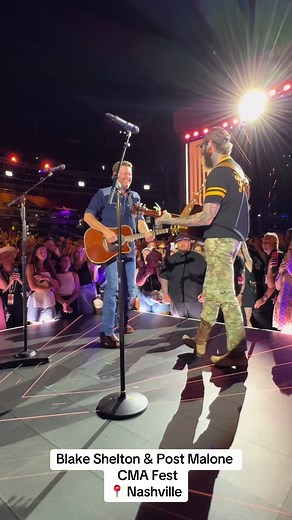 Blake Shelton & Post Malone Debut New Song at CMA Fest in Nashville!