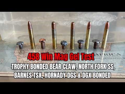 458 Win Mag Gel Test: Barnes, Federal, Hornady, Swift, & North Fork Bullets Tested!