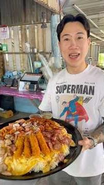 Giant-sized creamy scrambled egg rice for 500 baht!! Restaurant location: Lom Yak Raja Creamy Scr...
