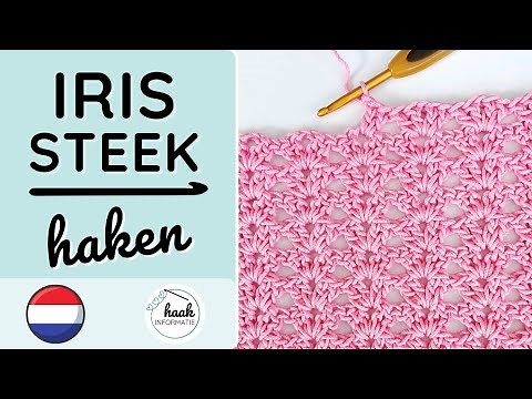 Irissteek Haken | Haaksteek Uitleg voor Beginners #haakinformatie #haaksteek #haken