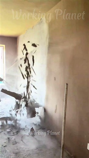 Watch Workers Remove Bad Wall Coating 🛠️