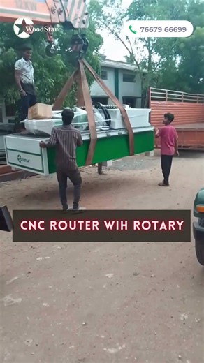 Kerala ➡️Single Head Easy Servo CNC Router with Rotary | WOODSTAR CNC ROUTER COIMBATORE