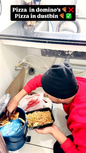 @karanjoura04 | Pizza 🍕 with dustbin 😢 #pizza #dustbin #virel #explore #funny | Instagram