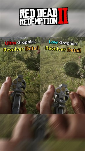 RDR2 Gun Comparison | Low VS Ultra #rdr2 #shorts #gaming #graphics #reddeadredemption2