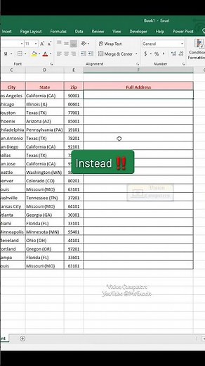 Excel functions and formula! Text joint formula in Excel #Excel #exceltutorials #exceltips