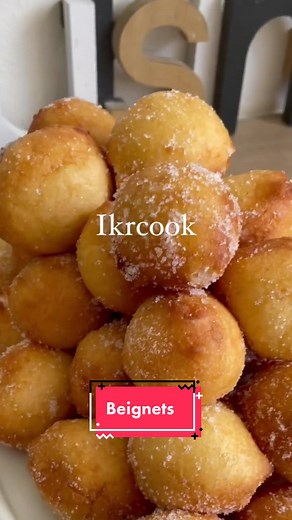 Beignet balls au fromage blanc : Ingrédients : 500 gr de farine 500 gr de fromage blanc 4 œufs 1 sachet de levure chimique 2 sachets de sucre vanillé 200 gr de sucre en poudre Une pincée de sel #beignets #beignetballs #beignetsnutella #ikrcook #ikrcookfood
