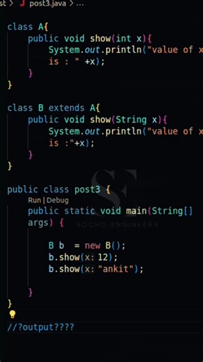 Guess the output in the comment#java #coding #javaprogramming #javaoops #dsa #javatutorial #program