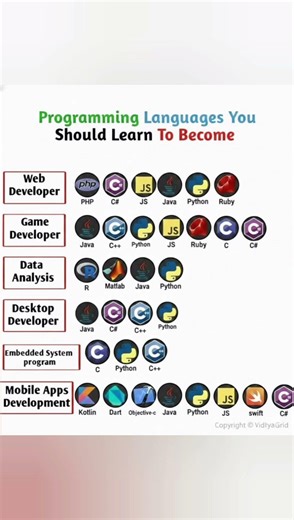 Top Programming Languages for 2026 🚀 | Which one should you learn? #coding #shorts #developer