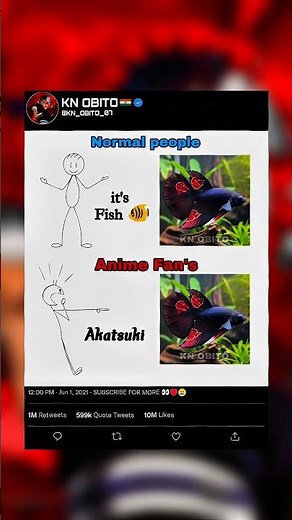 Anime fans see Akatsuki everywhere 😂💀 #naruto